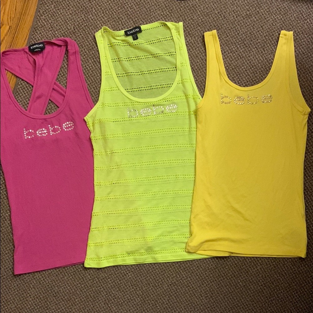 3 Bebe tank tops